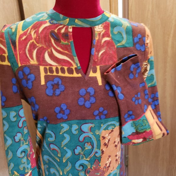 Vtg Goldworm 100% Merino "Matisse" Dress Sz 14 - Picture 7 of 9